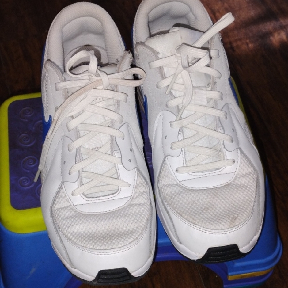 Nike White and Blue Comfort Sneakers